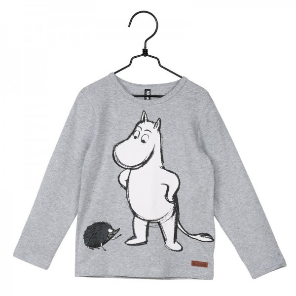 Martinex Mumin Langarm Shirt Hedgehog grau