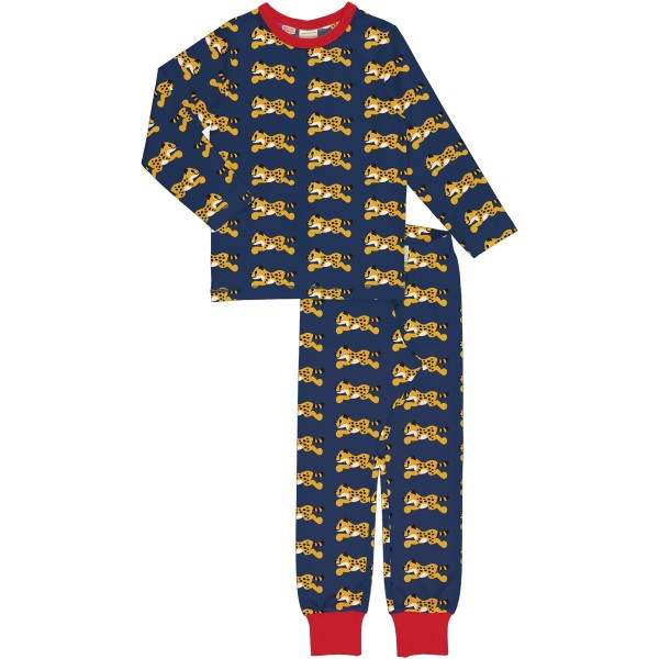 maxomorra Schlafanzug Pyjama Set lang CHEETAH