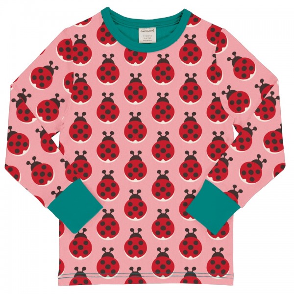 maxomorra Langarm Shirt LADYBUG rosa