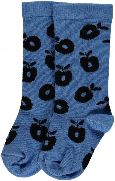 smafolk Kniestrümpfe Äpfel Cendre Blue