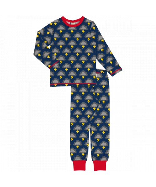 maxomorra Schlafanzug Pyjama lang LIGHTNING