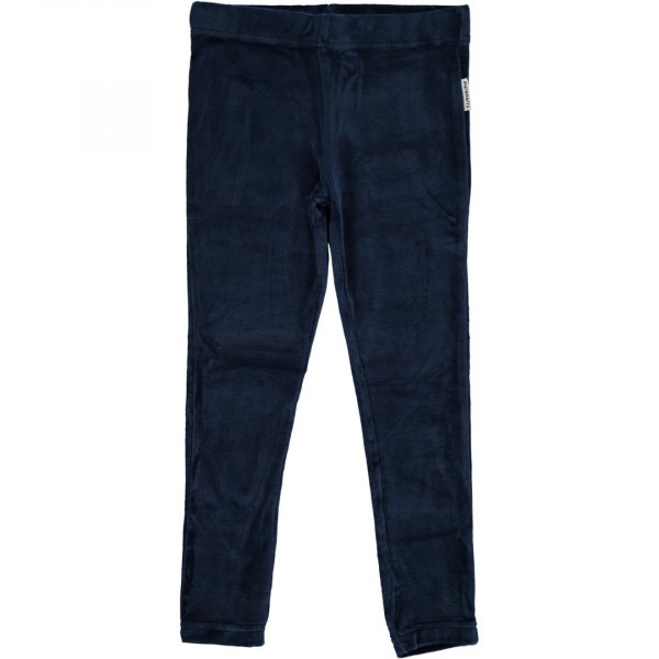 maxomorra Velour Nicki Legging blau