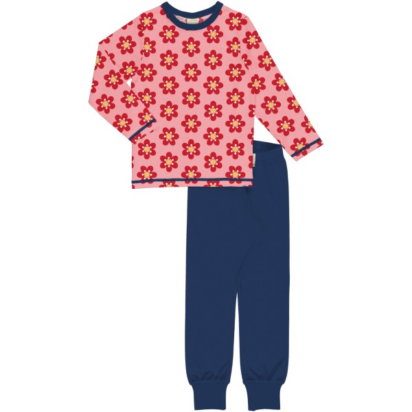 maxomorra Schlafanzug Pyjama Set lang ANEMONE