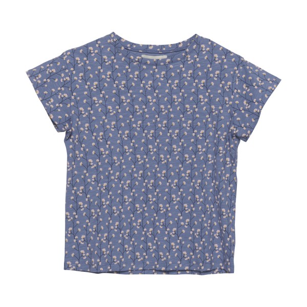 Creamie Kurzarm Shirt Blumen Country Blue