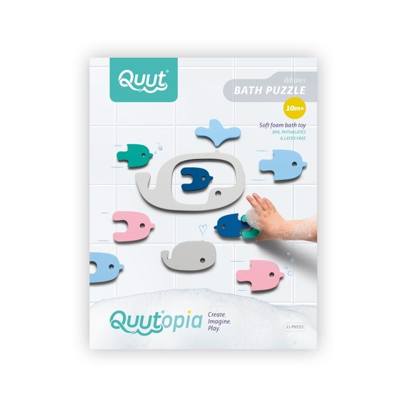 Quutopia Bath Puzzle WHALES