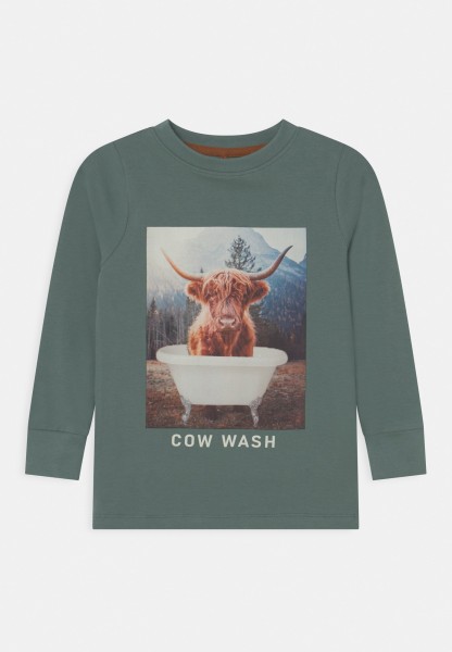 THE NEW Langarm Shirt VILLION COW WASH grün