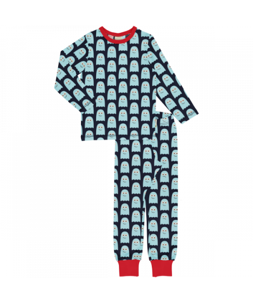 maxomorra Schlafanzug Pyjama Set lang SPOOKY GHOST