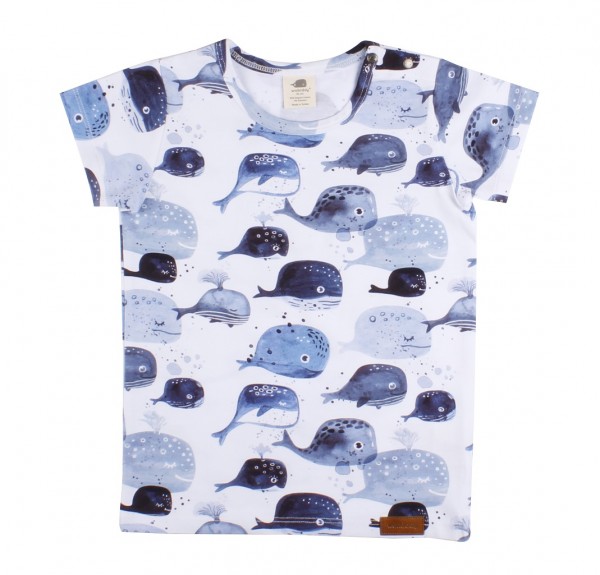 Walkiddy Kurzarm Shirt Baby Whales