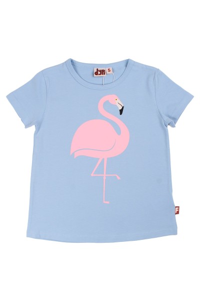 DYR Kurzarm Shirt Wildlife Pastel Blue FLAMINGO