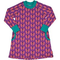 maxomorra Langarm Sweat Kleid BUTTERFLY lila maxomorra Langarm Sweat Kleid BUTTERFLY lila