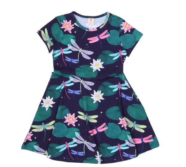 Walkiddy Kurzarm Kleid Colorful Dragonflies