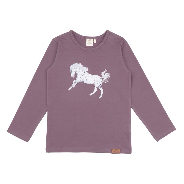 Walkiddy Langarm Shirt Schimmel Horse Frontprint