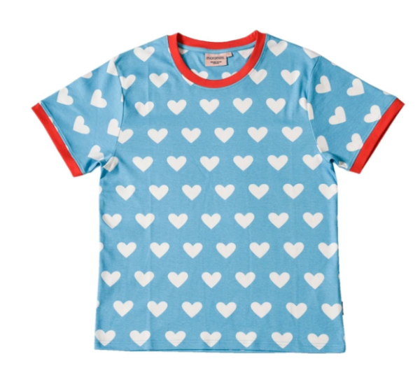 Moromini Kurzarm Shirt Blue Hearts