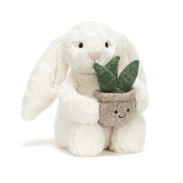 Jellycat Cream Bunny with Plant 31cm