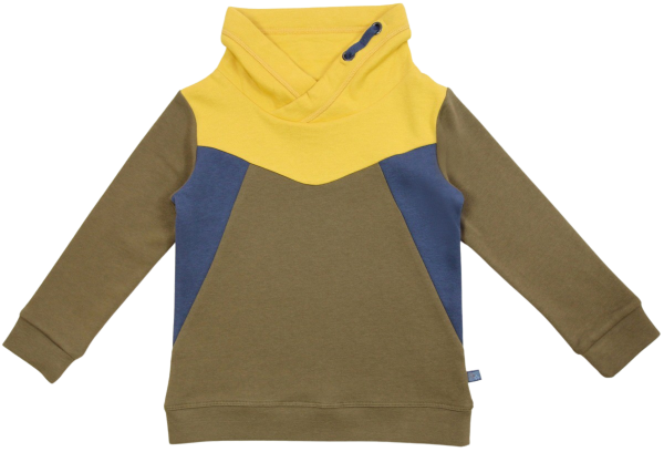 Enfant Terrible Stehkragen Sweatshirt colourblocking dark olive-honey