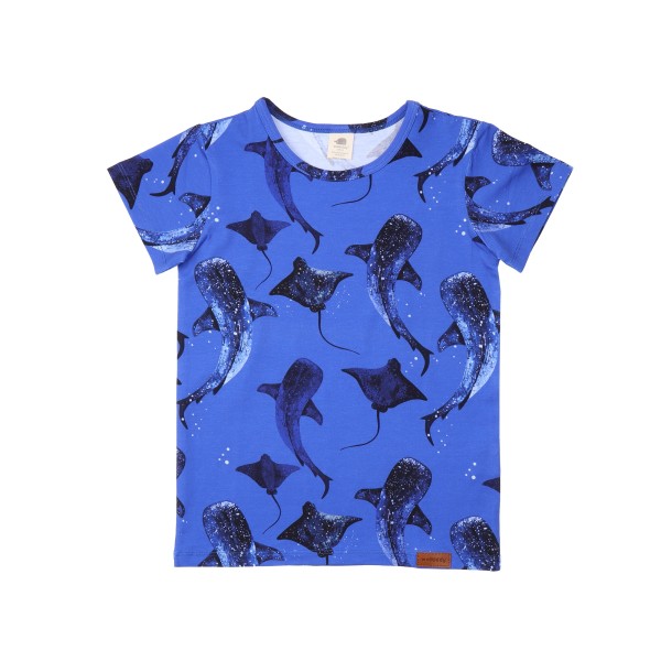 Walkiddy Kurzarm Shirt Whales/Eagle Rays