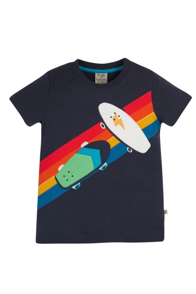 Frugi Carsen Applique Shirt Skateboards