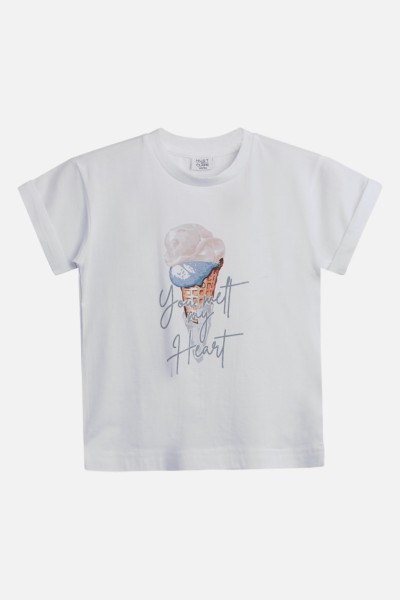 Hust & Claire Amarisa Kurzarm Shirt White Icecream