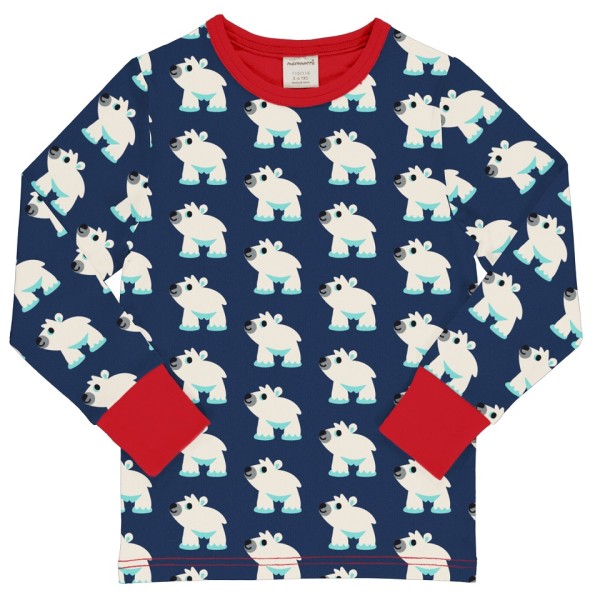 maxomorra Langarm Shirt POLAR BEAR