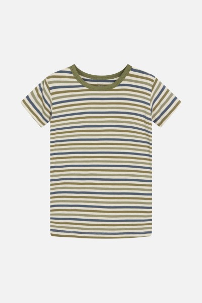 Hust & Claire Bambus Kurzarm Shirt blau-grün