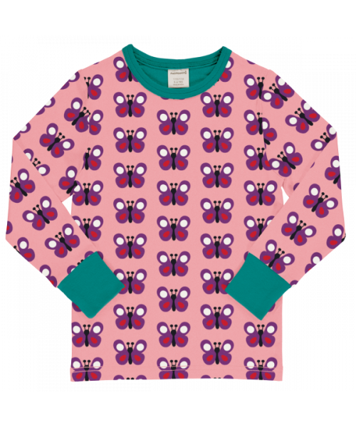 maxomorra Langarm Shirt GARDEN BUTTERFLY