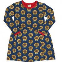 maxomorra Langarm Drehkleid SUNFLOWER blau maxomorra Langarm Drehkleid SUNFLOWER blau